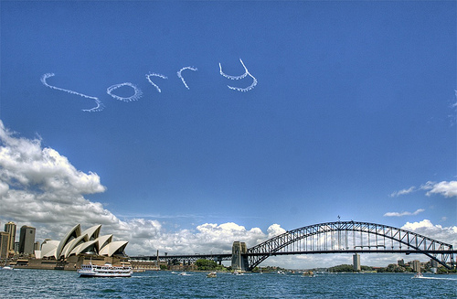 SORRY over Sydney Opera House 