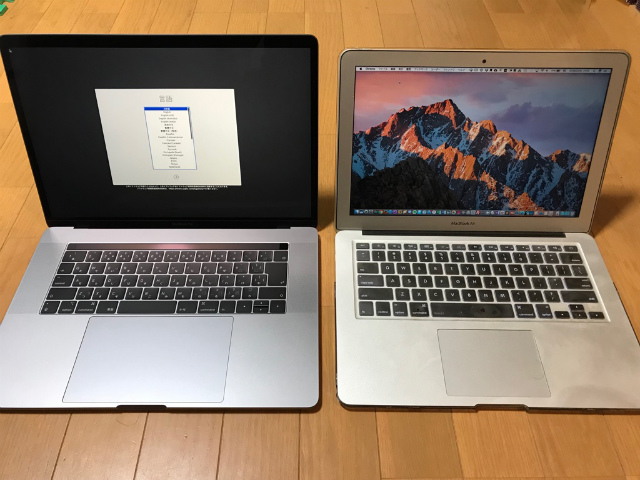 MacBook AirとPro 比較