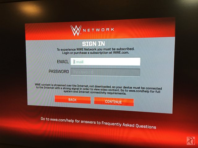 WWEネットワーク情報を入力