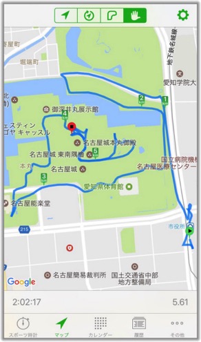 名古屋城ウォークコースマップ