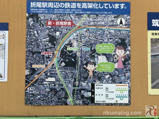 折尾駅再開発の説明図
