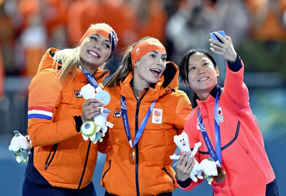 女子500mで銅メダルを獲得した高木美帆選手